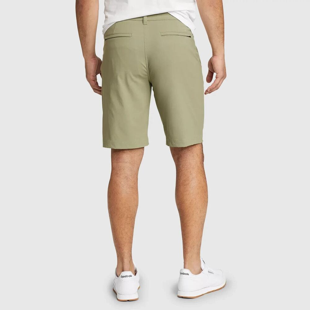 NWT Eddie Bauer Horizon Guide 10" Chino Shorts Stretch Eucalyptus Green Men's 42 - Picture 6 of 11